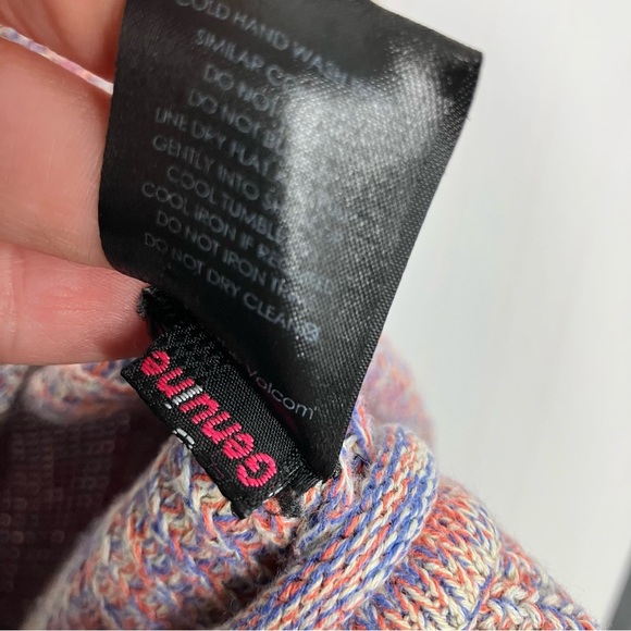 Volcom Knit Top XS/S Pullover Multicolor Hood Casual Summer - Picture 6 of 10